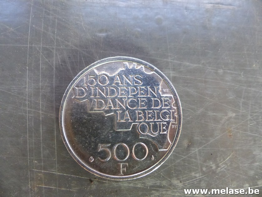 Zilveren munt "150 ans Belgique"