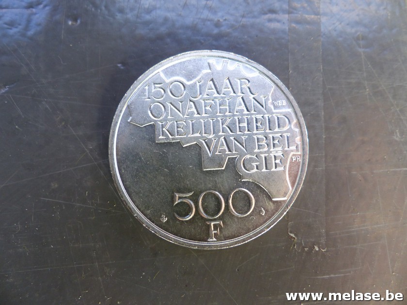 Zilveren munt "150 jaar België"