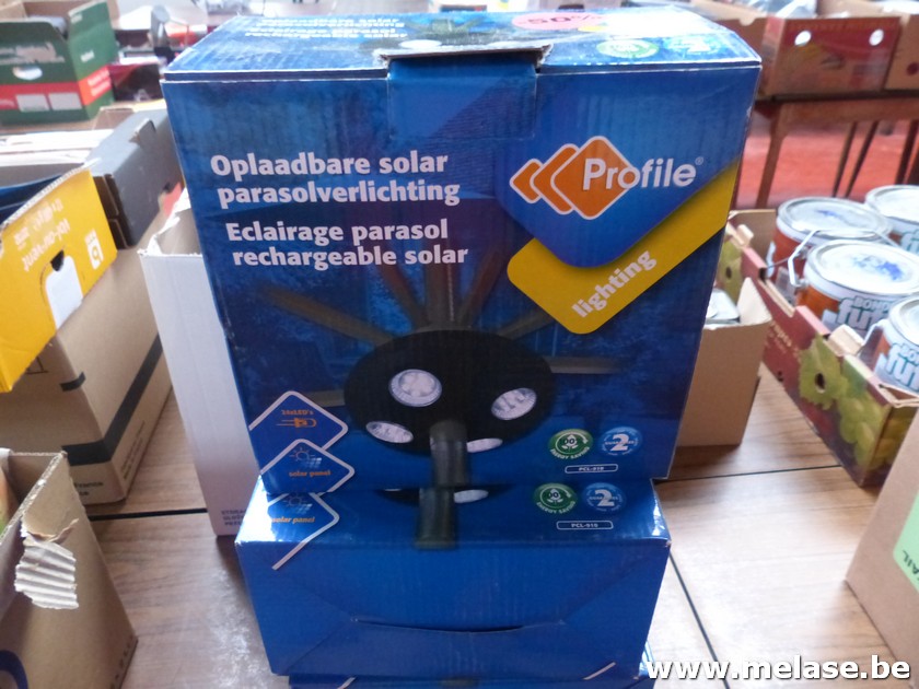 Oplaadbare solar parasolverlichting "Profile"