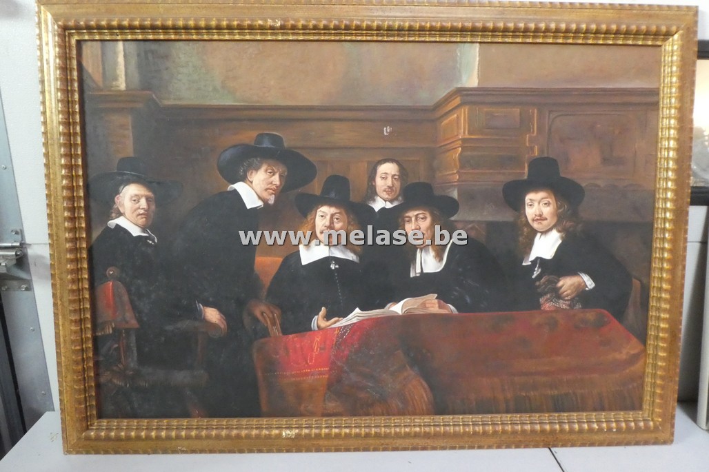 Schilderij in kader "rechters"