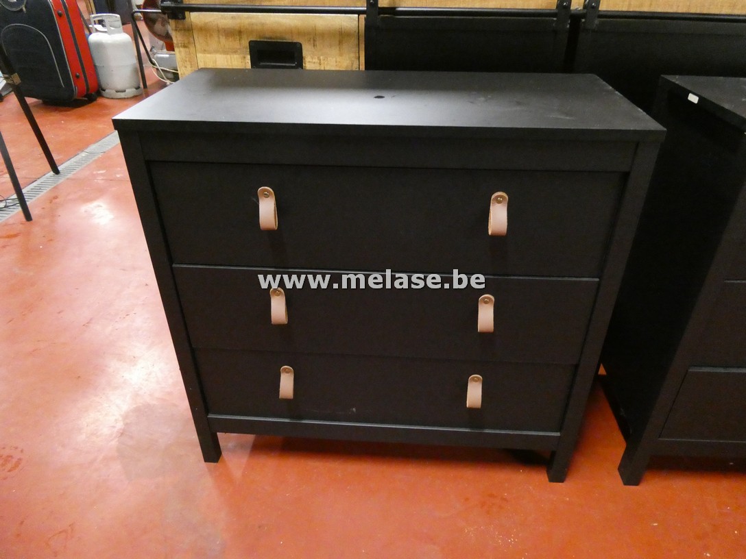 Ladekast "zwart - hout"