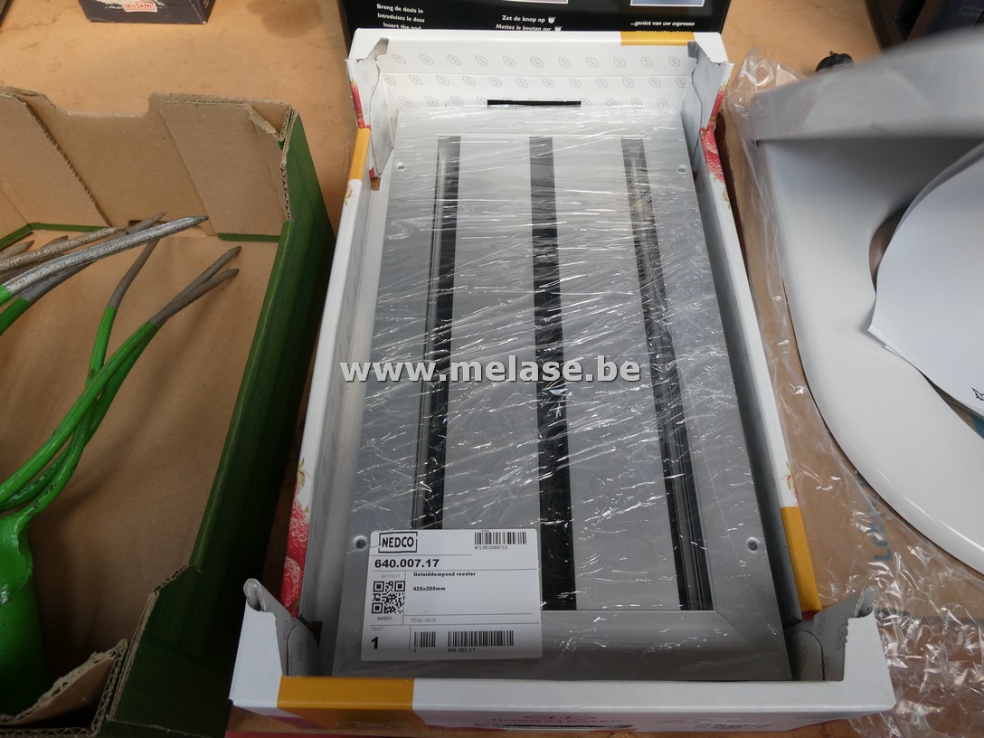 Ventilatierooster "geluiddempend - aluminium"