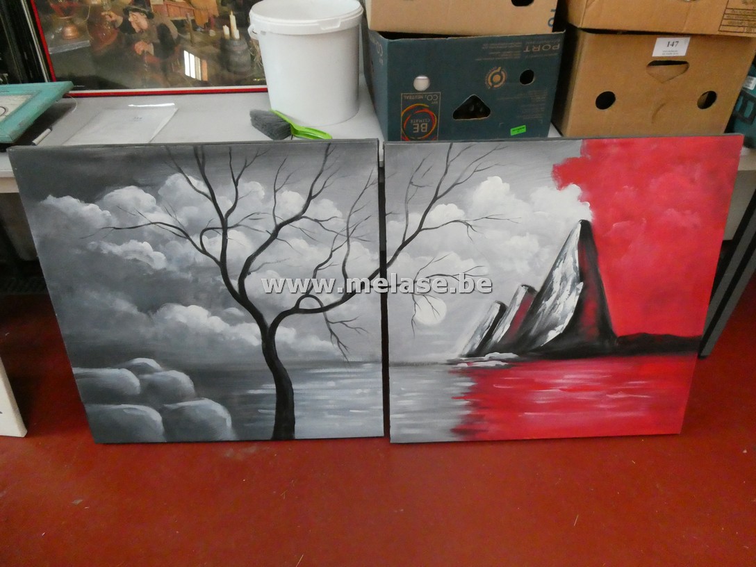 2-luik canvas "Mystic mountain"