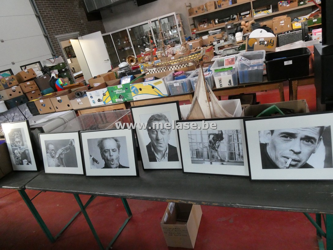 Zwart/wit prenten in kader "filmsterren"