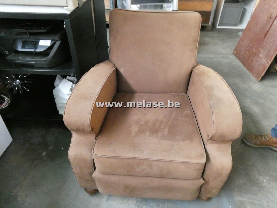 Fauteuil "bruin alcantara "