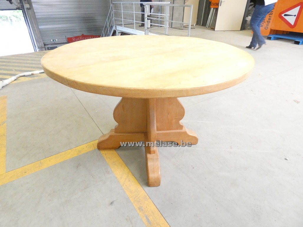 Tafel "hout - rond"