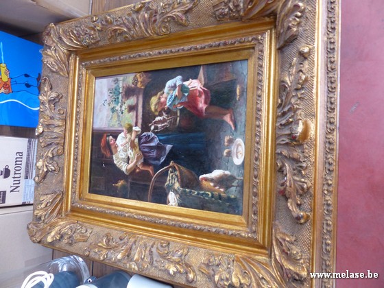 Schilderij "moeder met kinderen"