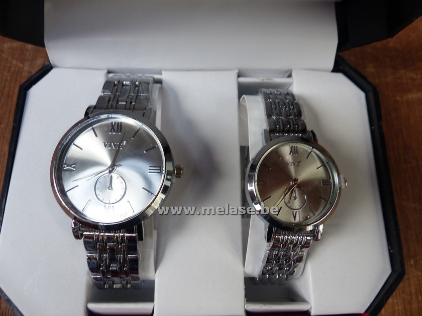 Horlogeset"zilver/grijs"