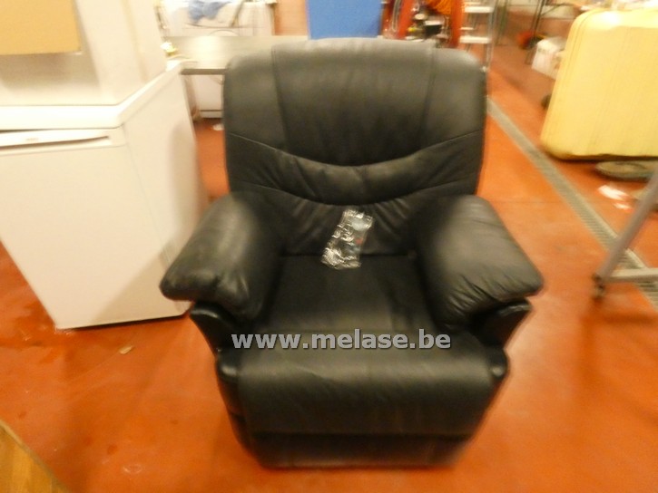 Elec. relaxzetel "zwart leder"
