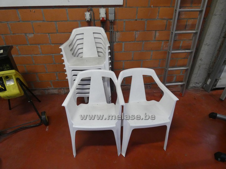 Tuinstoelen "wit-PVC"