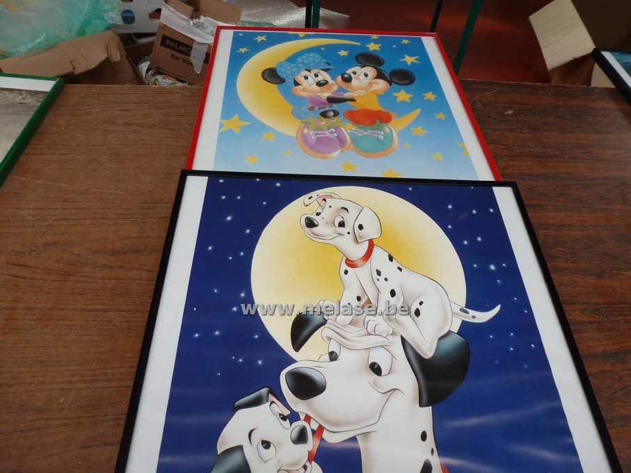 Prenten in kader "Dalmatiërs en Mickey Mouse"
