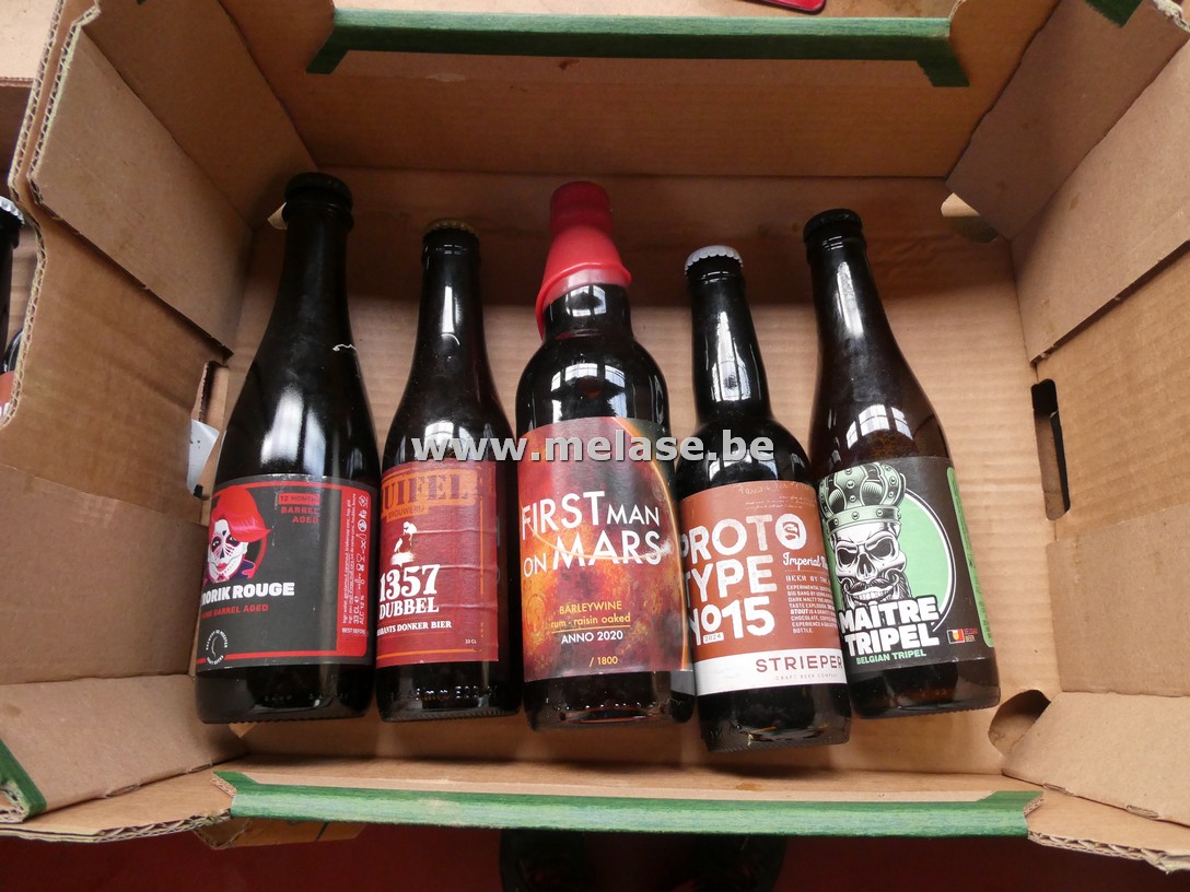 Doos diverse bieren