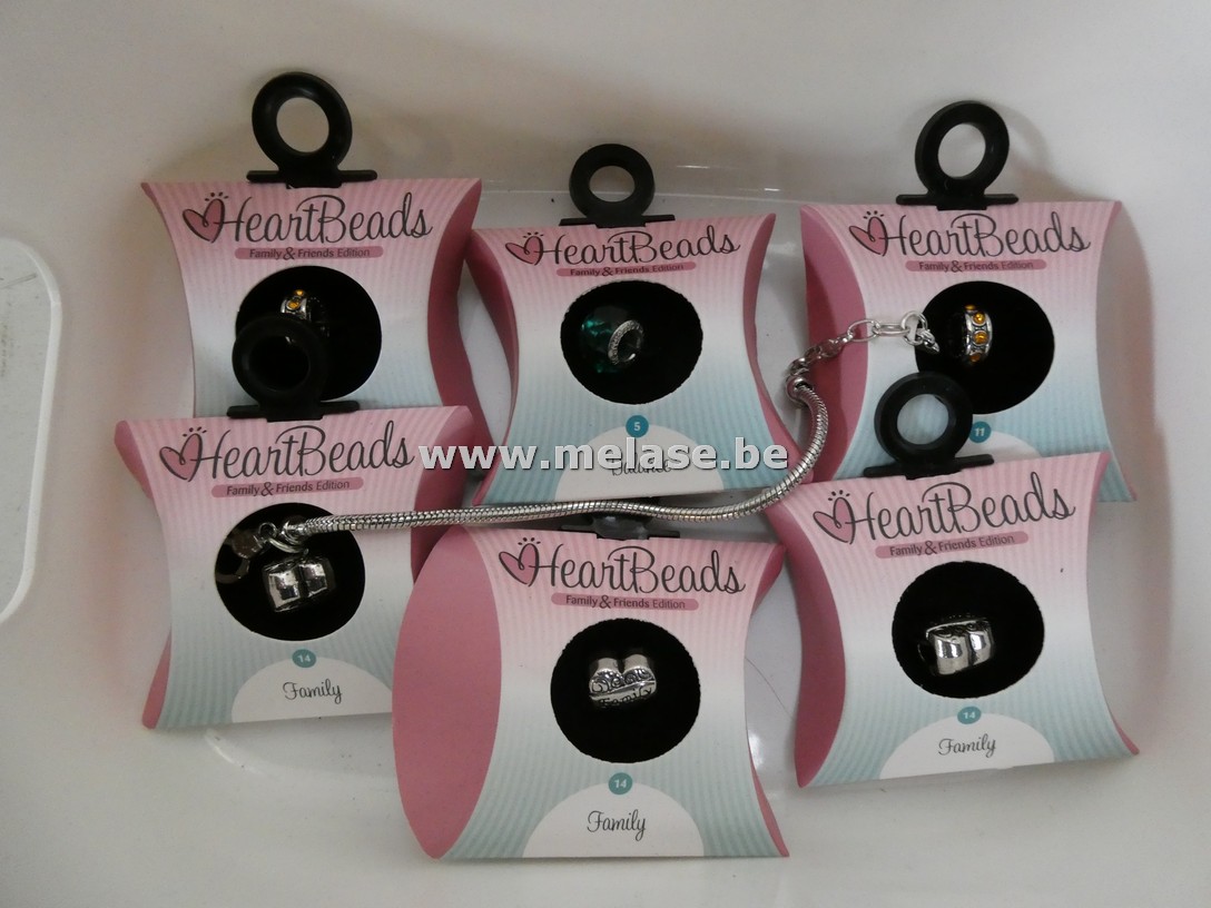 Armband met bedels "Heartbeads"