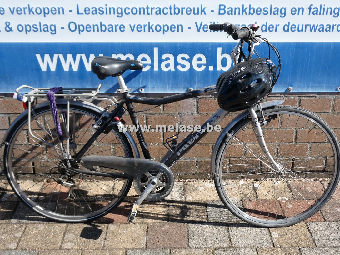 Herenfiets "Prestige" + helm "Okra Sport"