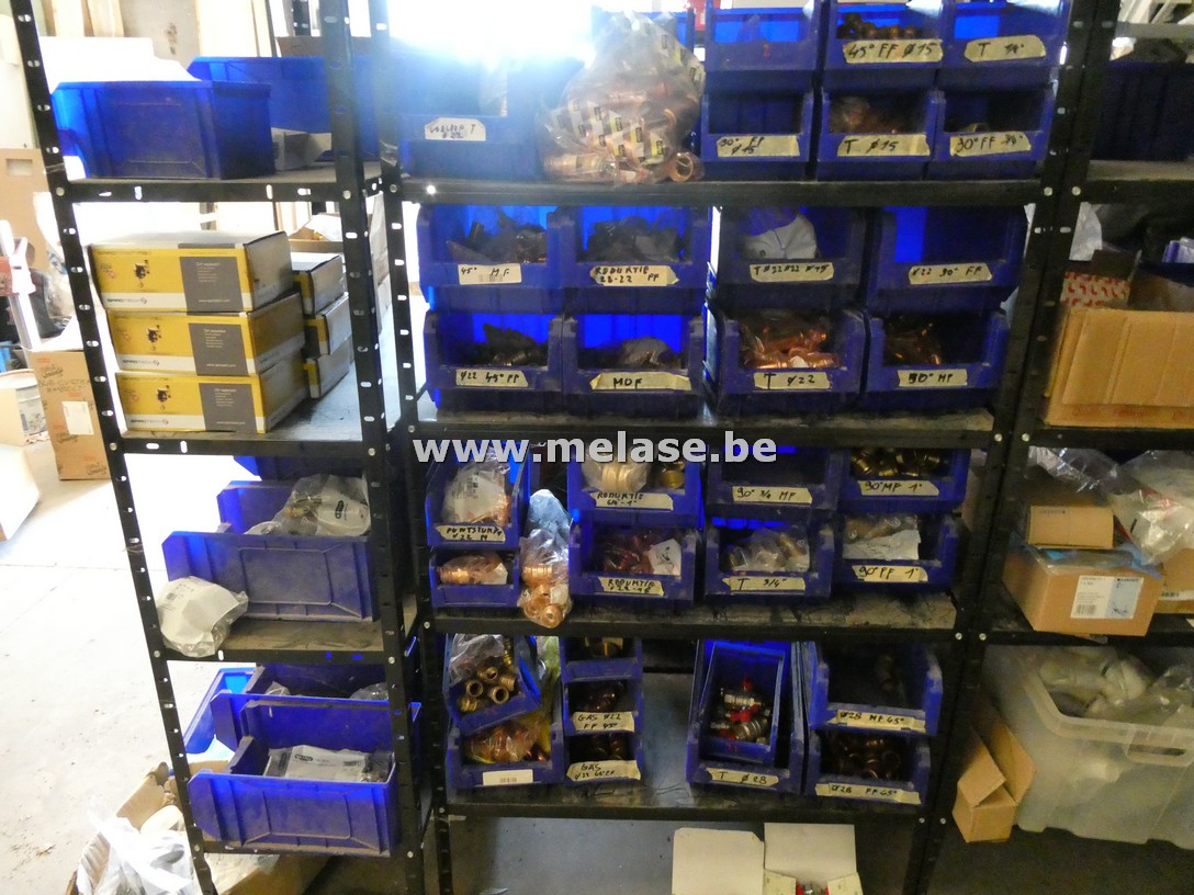 Onderdelen voor persleidingen en reducties "messing - koper"