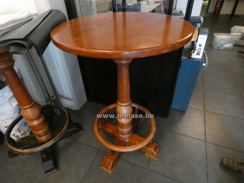 Tafel "hout - rond"