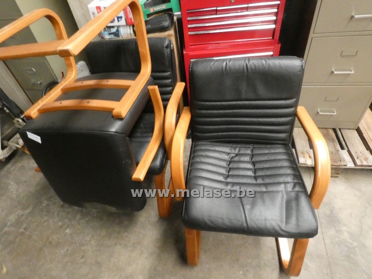 Lederen stoelen