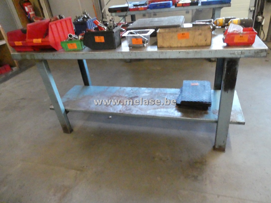 Metalen werktafel "blauw"